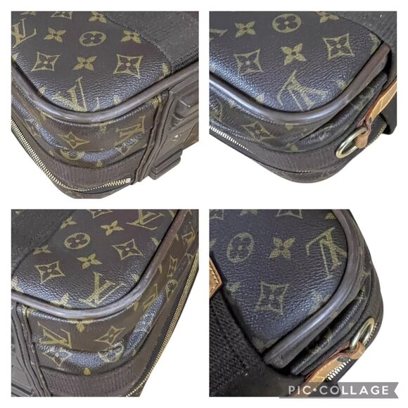 Louis Vuitton Monogram 21" Canvas Satellite 53 Soft Suitcase Leather LV Travel - Picture 13 of 16